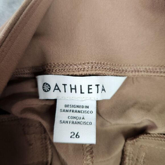 Athleta Pants Women Plus 26 Rustic Beige Cardiff Sash Stretch Lightweight NEW - Picture 9 of 14